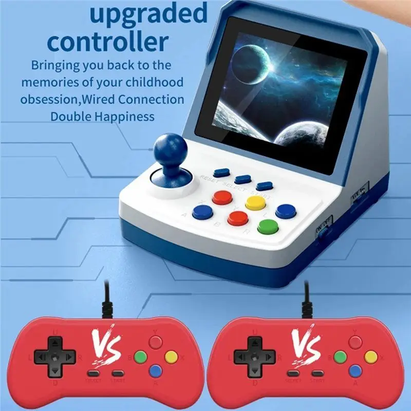 A41Z-A6PLUS Retro Mini Arcade Video Game Console 1000+ Games 3.2Inch Screen Built In Joystick Support TV Output Home Arcade - Image 5