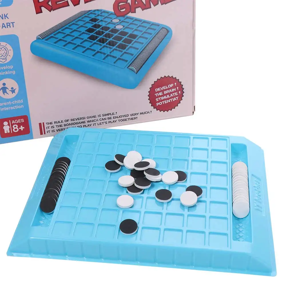 Tabletop Game Flip Black White Chess Board Touch Flip Portable Kid Overturn Chess Parent-Child Interactive Montessori