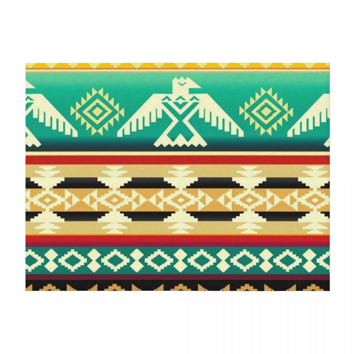 

The Eagle | Native American Pattern Throw Blanket for winter Luxury St Soft Plush Plaid Bed Fashionable Blankets