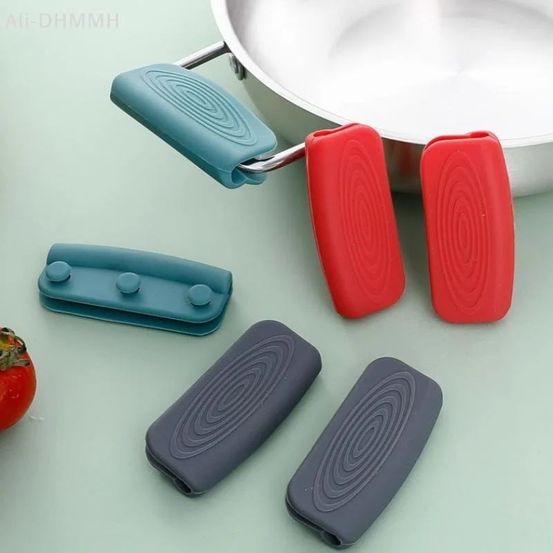 ZLinKJ 2Pcs Silicone Pot Handle Holders Non Slip Heat Resistant Scald Proof Pot Handle Covers for Family Kitchen Daily Use - view 2