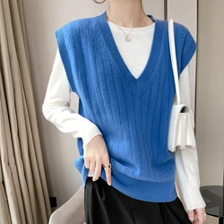 Cashmere vest Women Autumn And Winter Cashmere vest V-Neck cashmere Sweaters vest Women