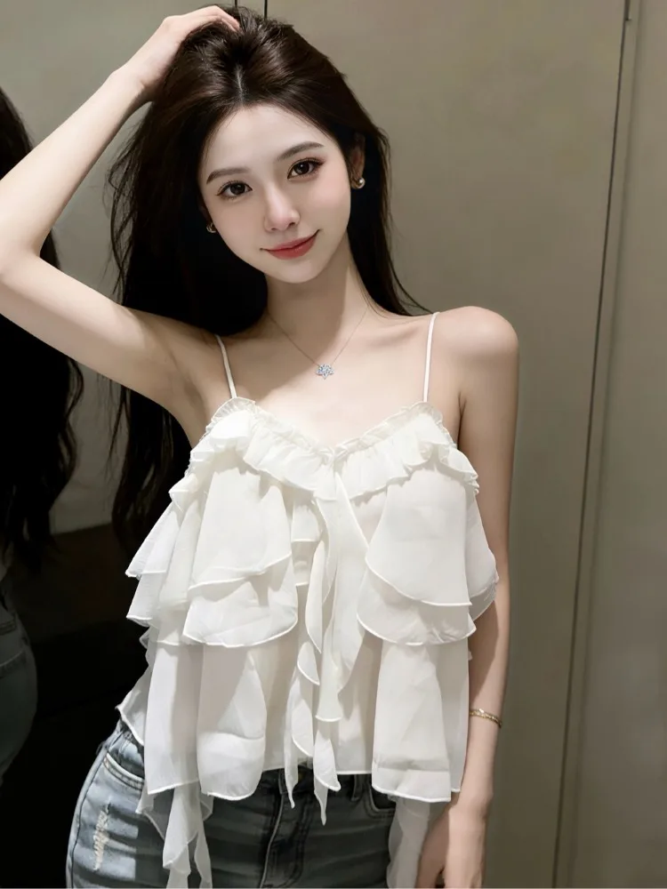

Sexy Sweet Spicy Girl Pure Desire Strapless Midi Dress Asymmetrical Hem Korean Style Breathable Summer Top for Women
