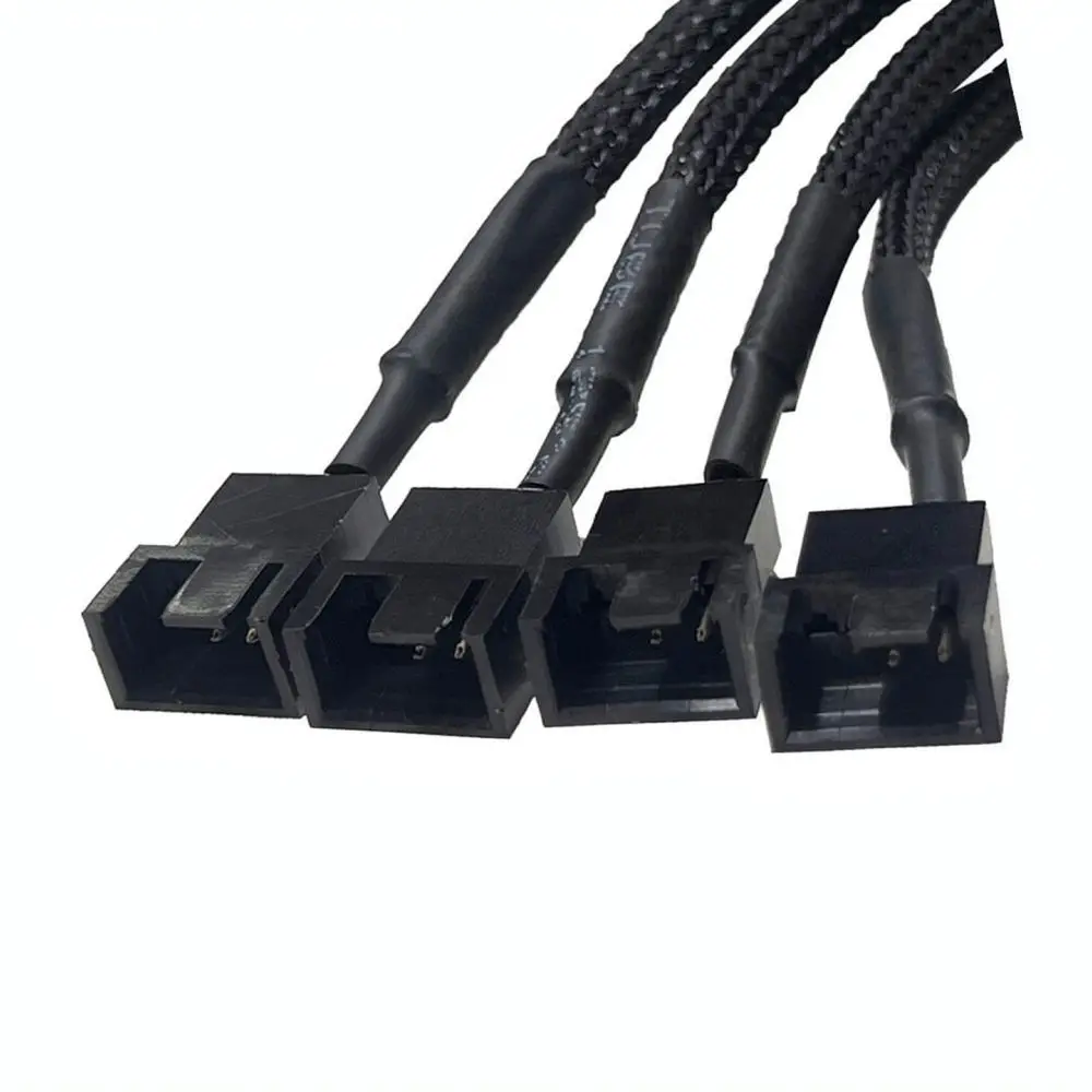 6Pin To Small 3Pin 4Pin Fan Extension Cable Nylon Braided Power Splitter Adapter For PC Desktop Computer Maintenance