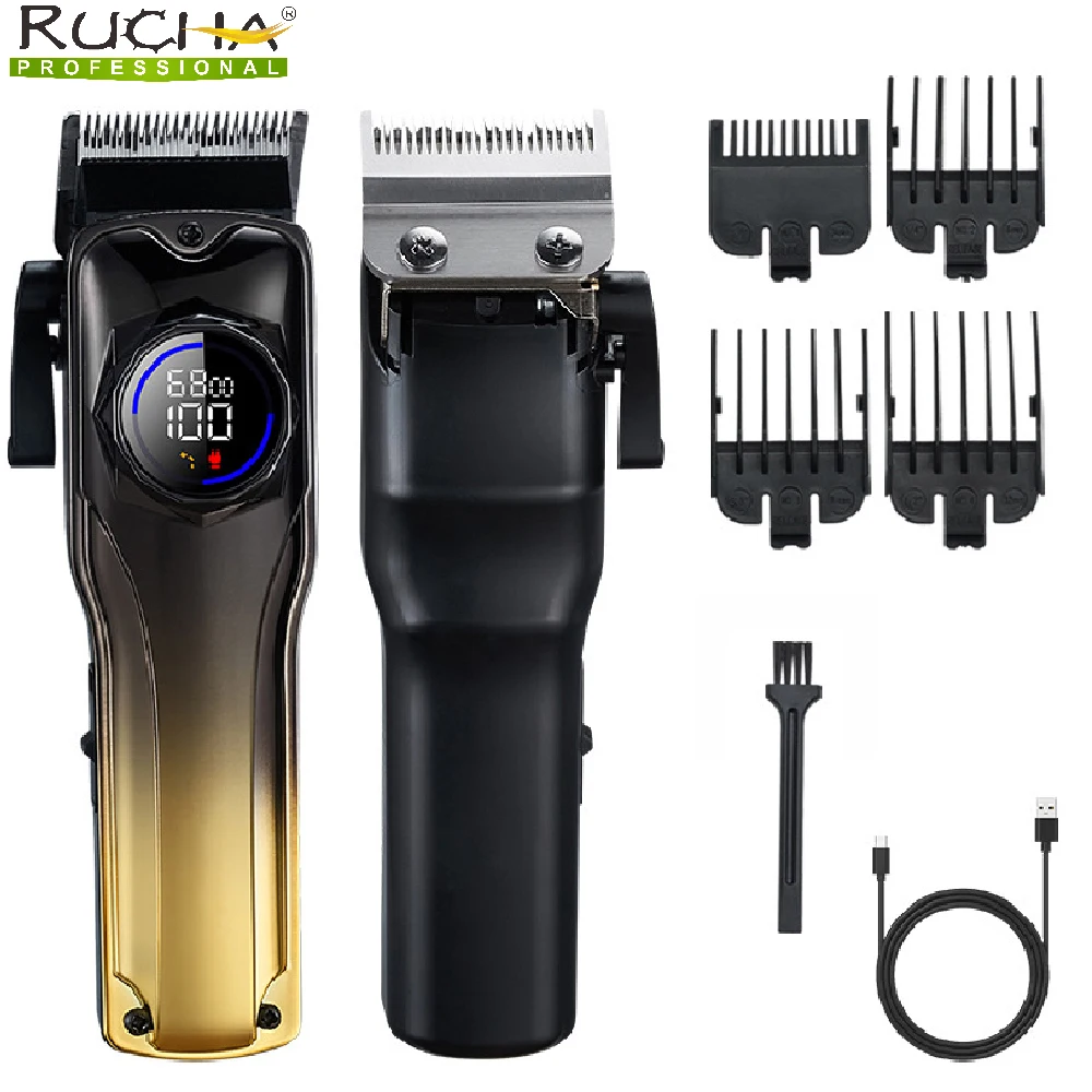 RUCHA Hair Trimmer Professional Rechargeable Haircut Machine Adjustable Hair Cutting Machine Trimmer for Men