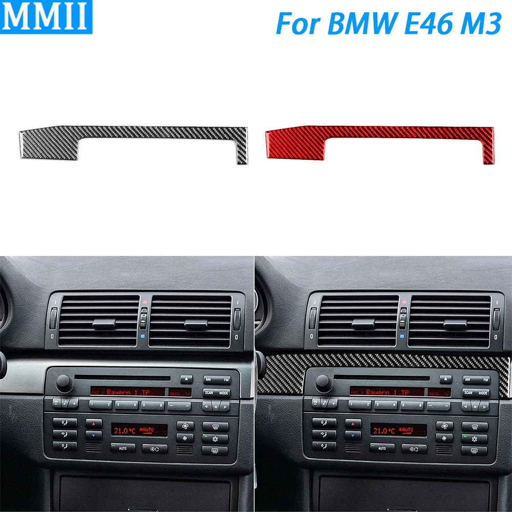 

For BMW 3 Series E46 M3 1998-2006 Real Carbon Fiber Central Control Dashboard Panel Trim Cover Car Interior Decoration Sticker