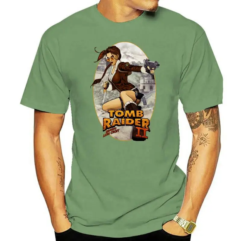 Tomb Raider II mens t-shirt tops tees fitness hip hop men cotton tshirts clothing super big size cmt