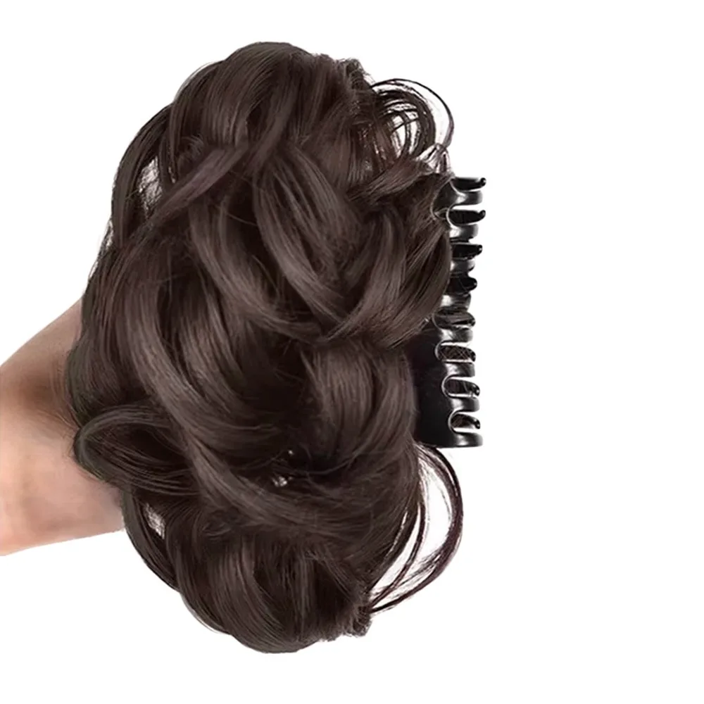 

Инструменты для волос Синтетическая заколка для волос в виде булочки с когтями Пушистый реалистичный парик Заколка для волос Укладка Кусок парика для ежедневной укладки