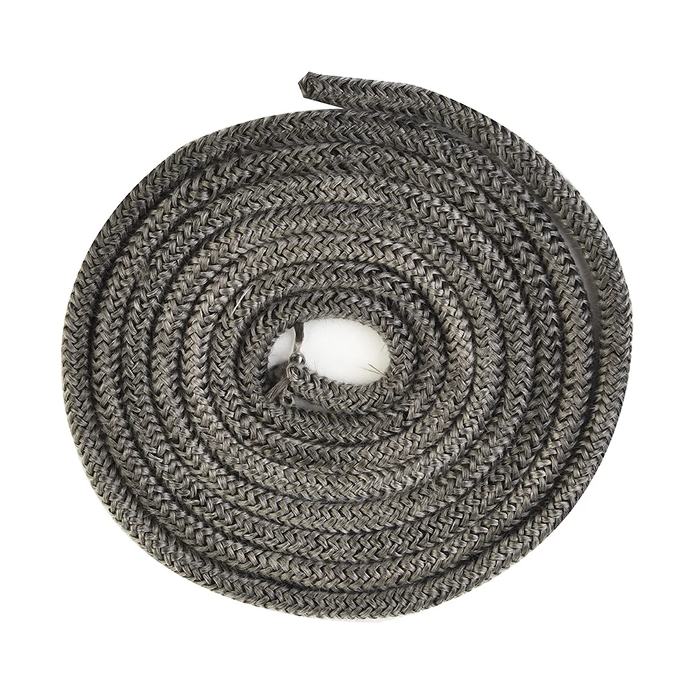 High Quality Fiberglass Rope Seal Home Black Elastic Fiberglass Fire Prevention Fire Rope Soft Wood Burning Stove Dark Grey