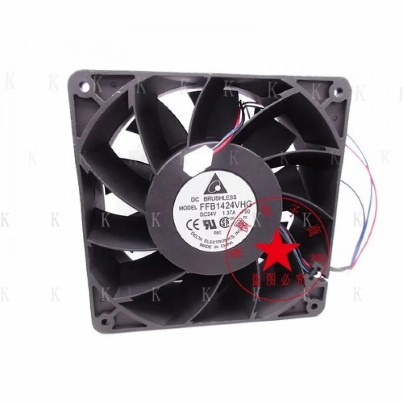 

C for Delta FFB1424VHG-F00 14050 DC 24V 1.37A 140*140*50MM 3-Wire Inverter Cooling Fan