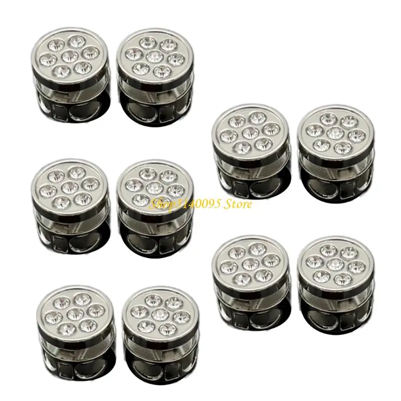 DXAE 10Pieces Metal Double Hole Cord Adjusters Fashion Cord Stopper for Pants