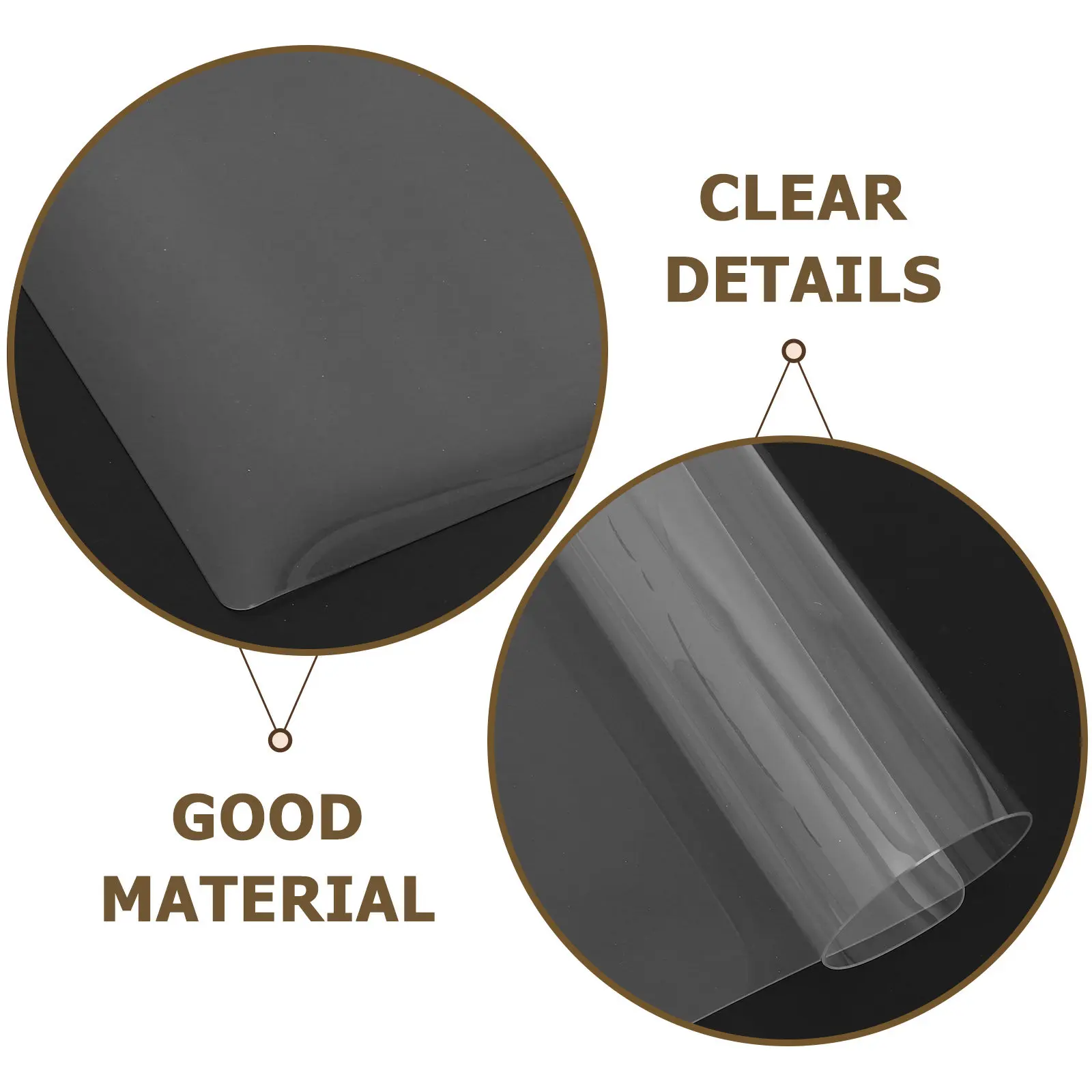 Transparent Desk Protector Clear PVC Desk Mat Smooth Writing Surface Scratch Spill Stain Resistant for Office Home Kitchen