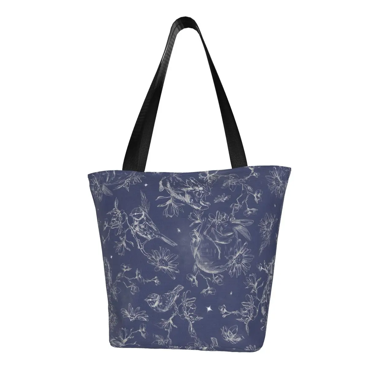 

Женская сумка через плечо Bird-Rabbit-Chinoiserie-Flower-Leaf, большая сумка, универсальный дизайн, подходящая для различной одежды