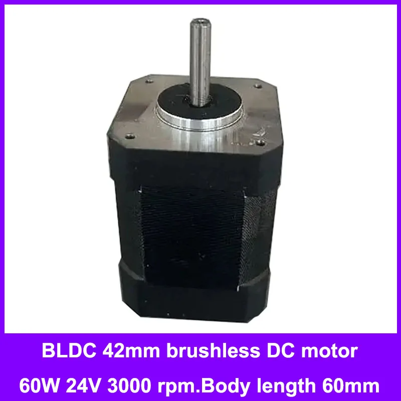 

BLDC 42mm brushless DC motor 60W 24V 3000 rpm.Body length 60mm brushless motor