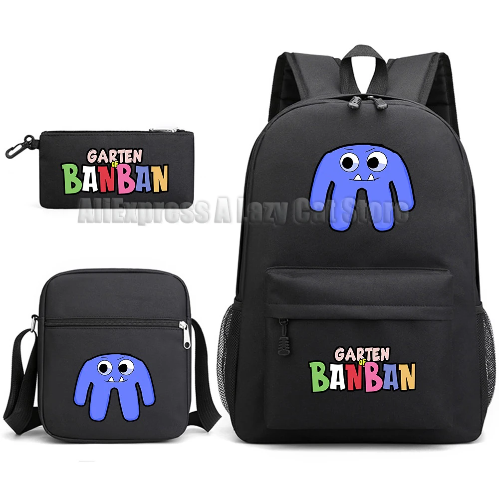 Imagem -02 - Mochila Banban Garten para Meninos e Meninas Mochila de Anime com Zíper Bolsa de Ombro com Zíper Alunos do Ensino Fundamental e Médio Pcs