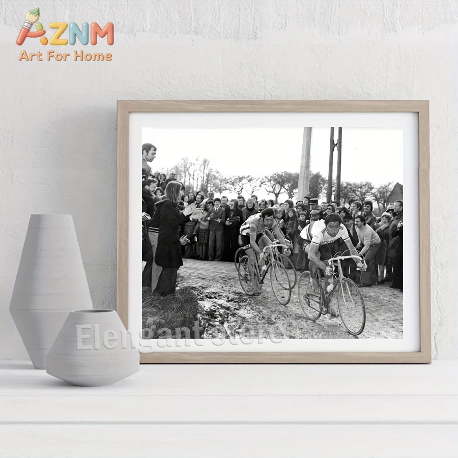Black White Cycling Photography Art Prints Vintage Bicycle P