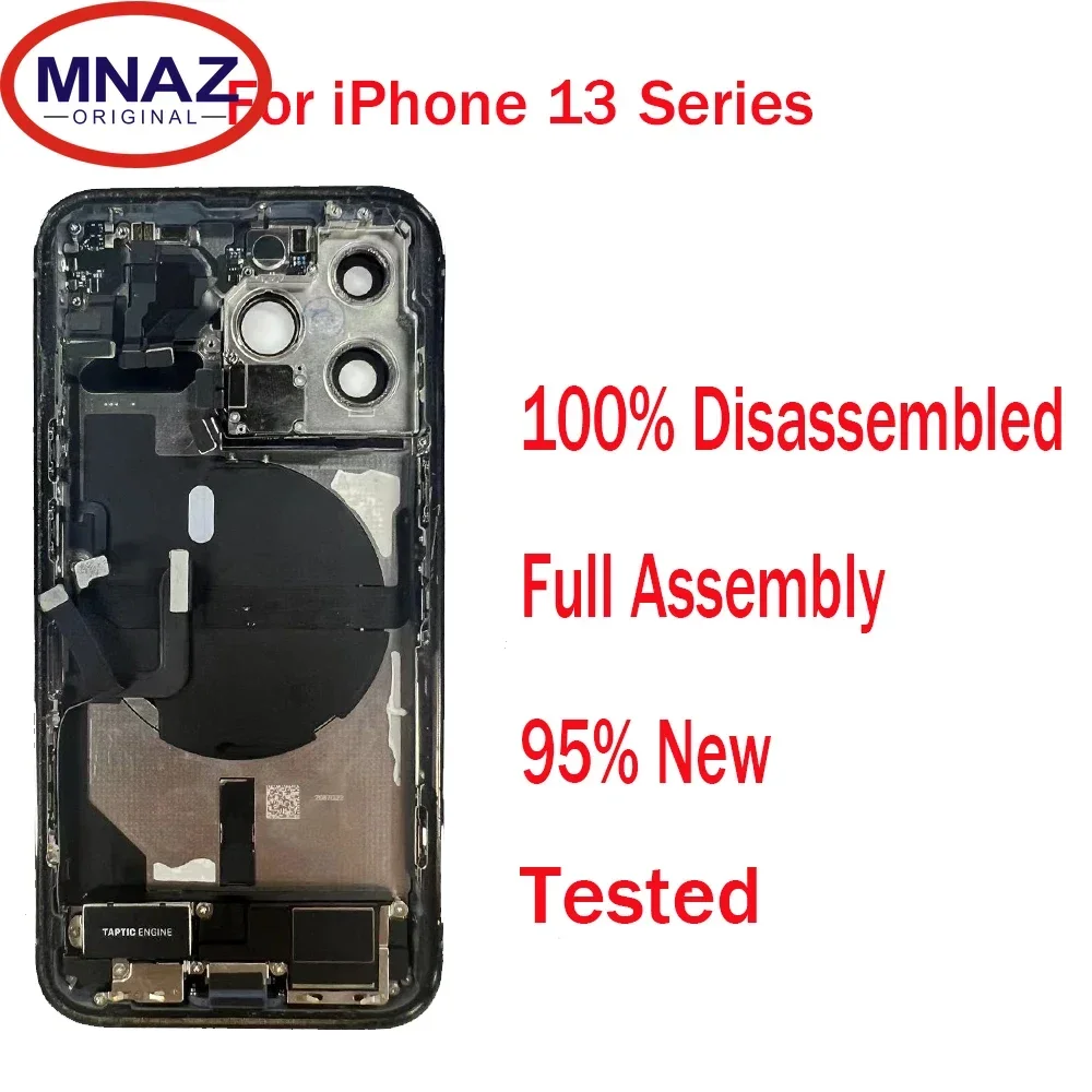 A++ Ori Full Assembly Disassembled Middle Frame Housing Back Cover For iPhone 13 Pro Max  with Wireless Assembly Replacement