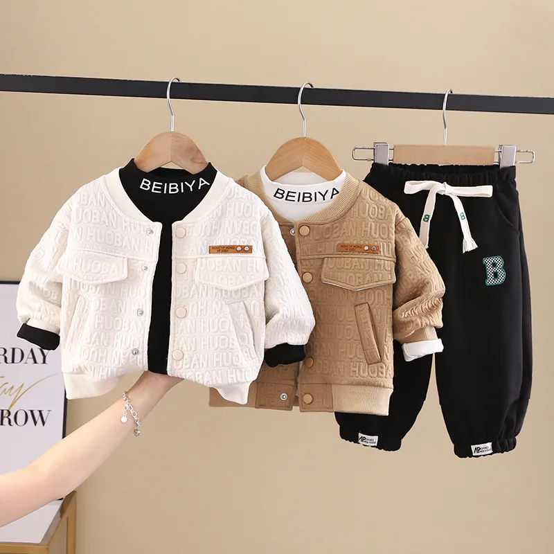 New Autumn Baby Clothes Children Boys Jacket T-Shirt Pants 2Pcs/Set Toddler Girls Clothing Infant Casual Costume Kids Tracksuits