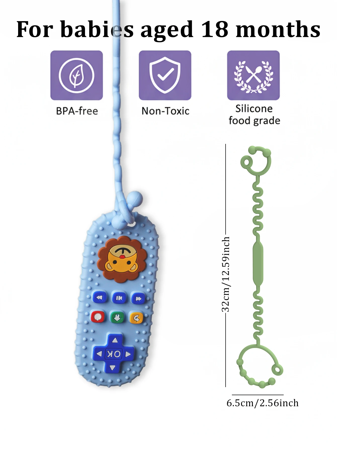 2er-Pack Baby-Spielzeuggurt und Flaschenhalter-Set Silikon Anti-Rutsch Schnullerleine und Trinkbecherhalter für Kinderwagen Hochstuhl – Detail 2