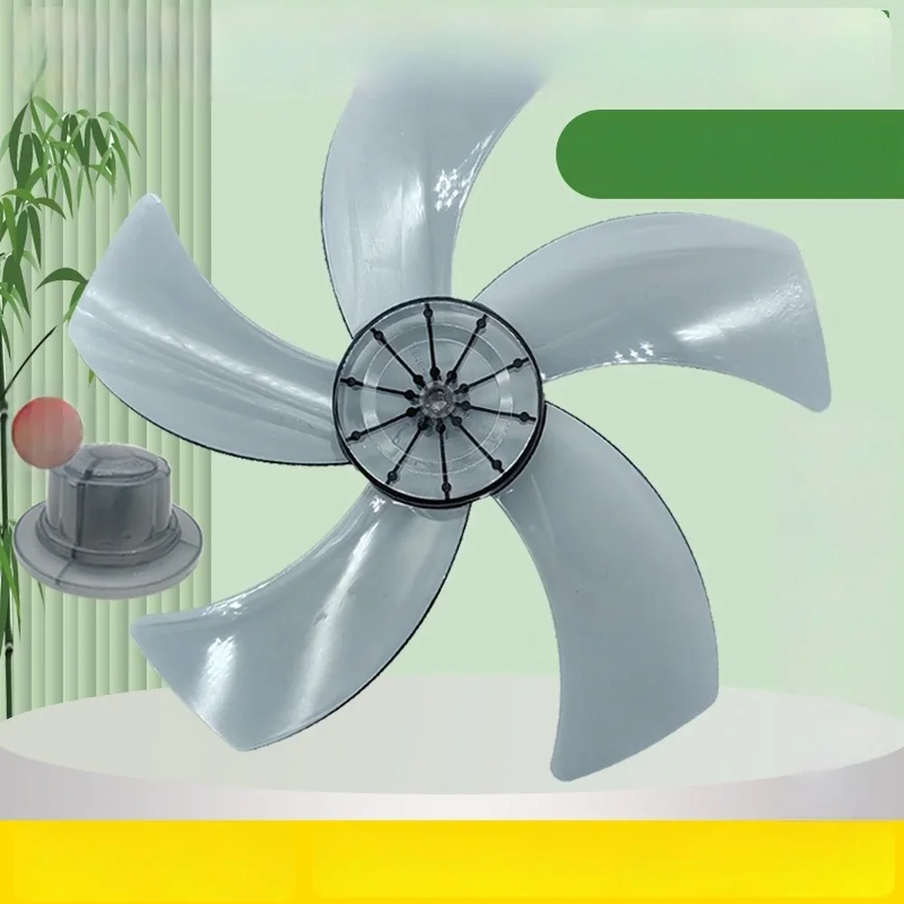 14 Inch Household Plastic Fan Blade Five Leaves With Nut Cover 35cm Low Noise For Pedestal Fan Blade Electric Fan Cooling Parts