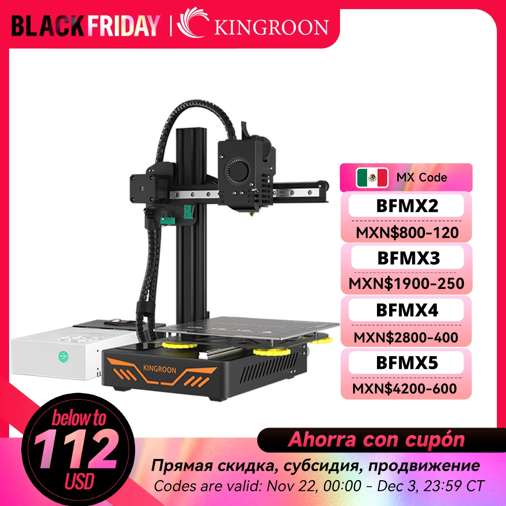 KINGROON KP3S 3D Printer High Precision Printing Upgraded DIY FDM 3d printer Kit Touch Screen KP3S Printing Size 180*180*180mm