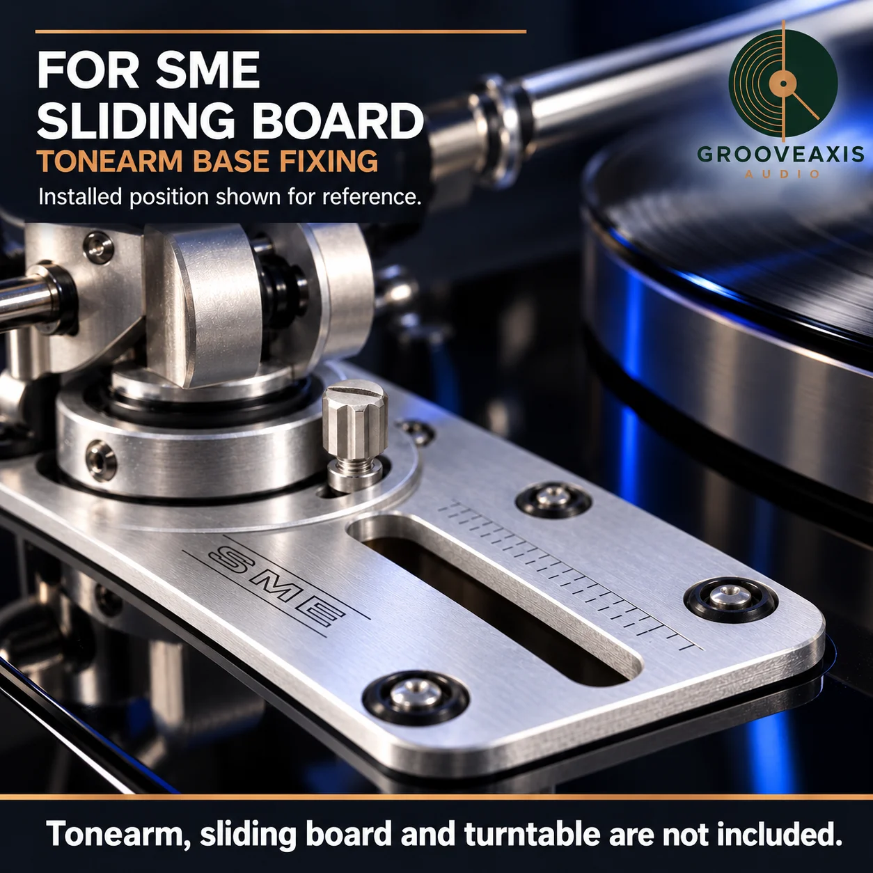 SME Sliding Board Locking Screw Set Stainless Steel Tonearm Mount Fastener for Vinyl Turntable Replacement
