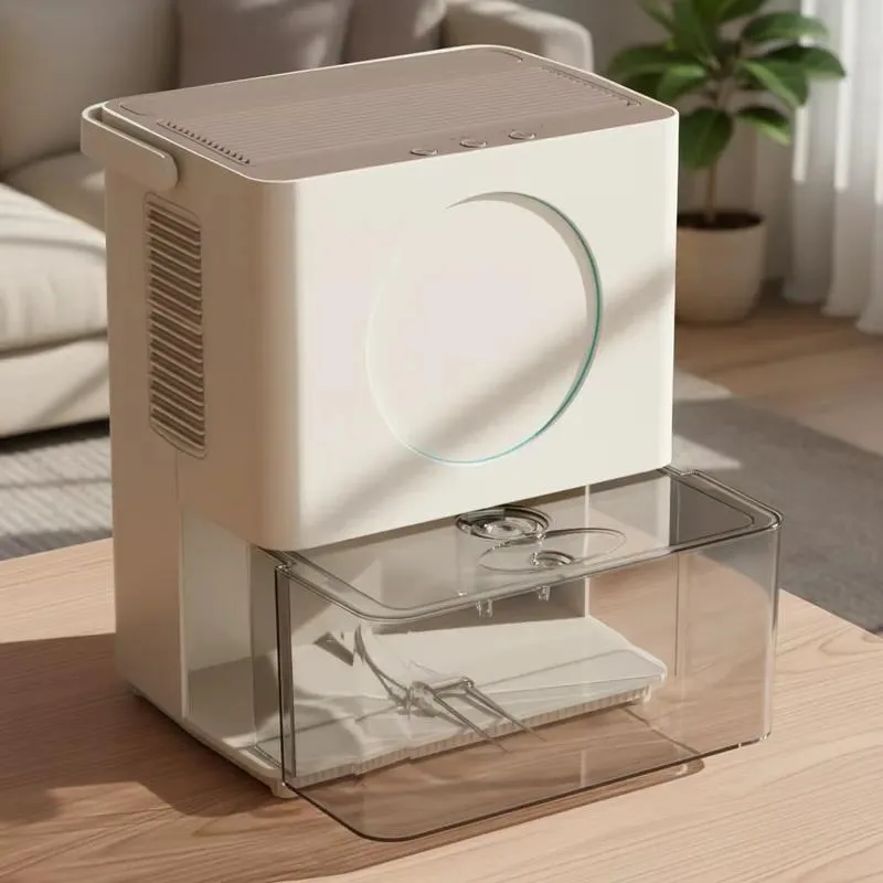 3.2L Plastic Dehumidifier for RV and Home 100-240V Dual Semiconductor Air Purifier with Automatic Defrosting High Efficiency