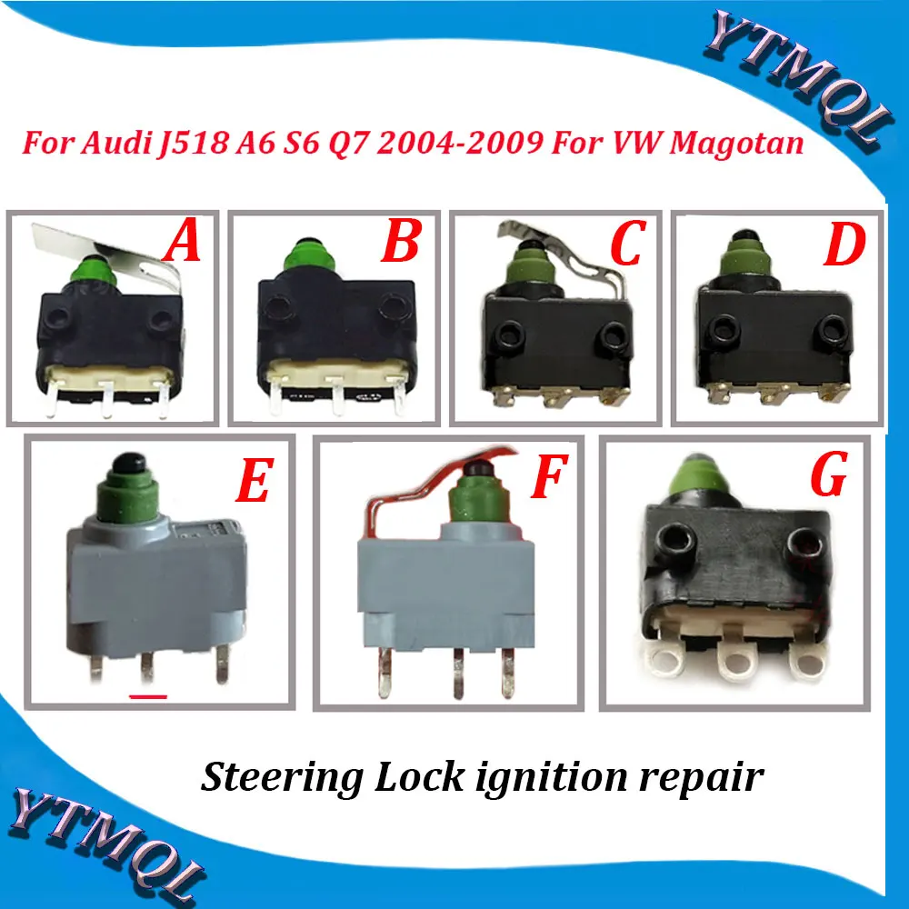 70Pcs  Micro Switch for Audi J518 A6 S6 Q7 2004-2009 for VW Magotan J764 4F0905852B/4F0905852 Steering Lock ignition repair