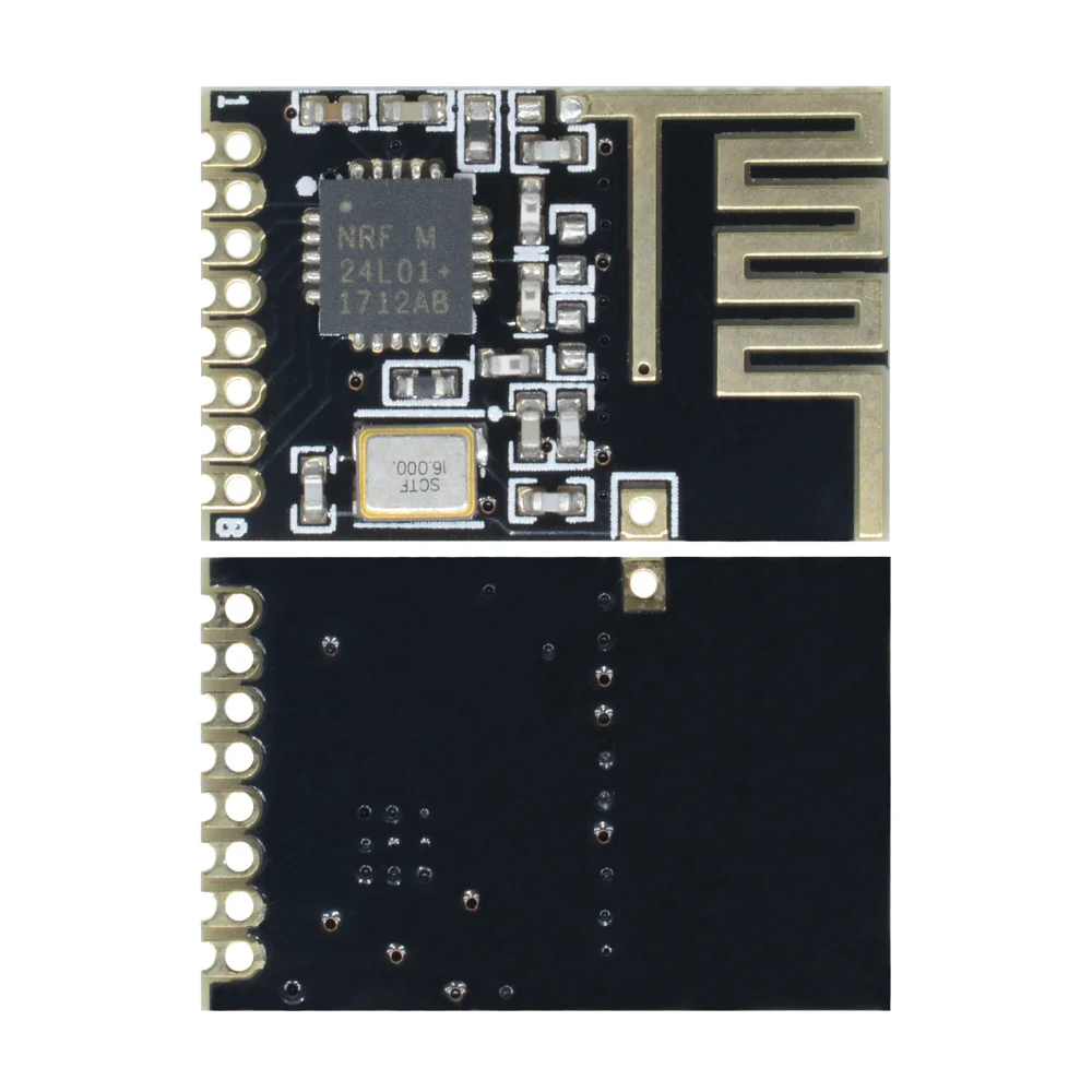 Carte émetteur-récepteur SMD, technologie sans fil RF, version mini, version améliorée, puissance, NRF24L01 + 2.4GHz, 1.27mm, 5V