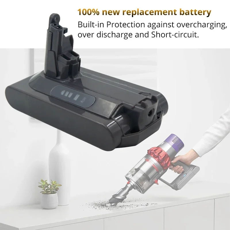 100% ทดแทนแบตเตอรี่ลิเธียม25.2V 98000mAh สำหรับ Dyson เครื่องดูดฝุ่นไซโคลน V10 V10นุ่ม V10 SV12