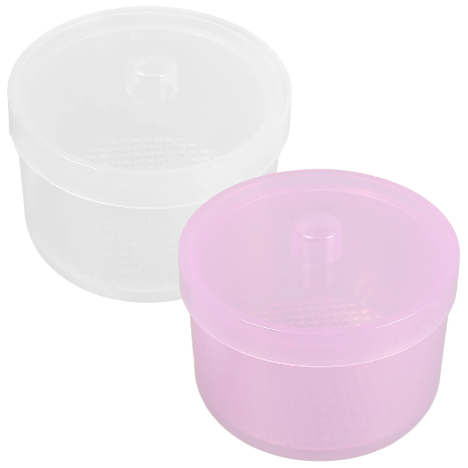 2pcs Nail Art Tool Sterilizer Box For Nail Drill Bits Tweezers Manicure Tools Cleaning Reusable Plastic Soaking Container