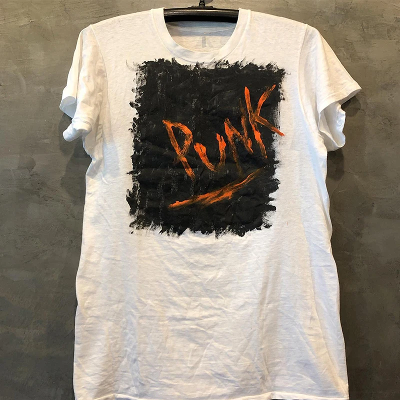 

PUNK Niche Design Sense Oldschool Hip-hop Short-sleeved Beauty Trendy Retro Men's and Women's Hip-hop Style Loose Summer T-shirt