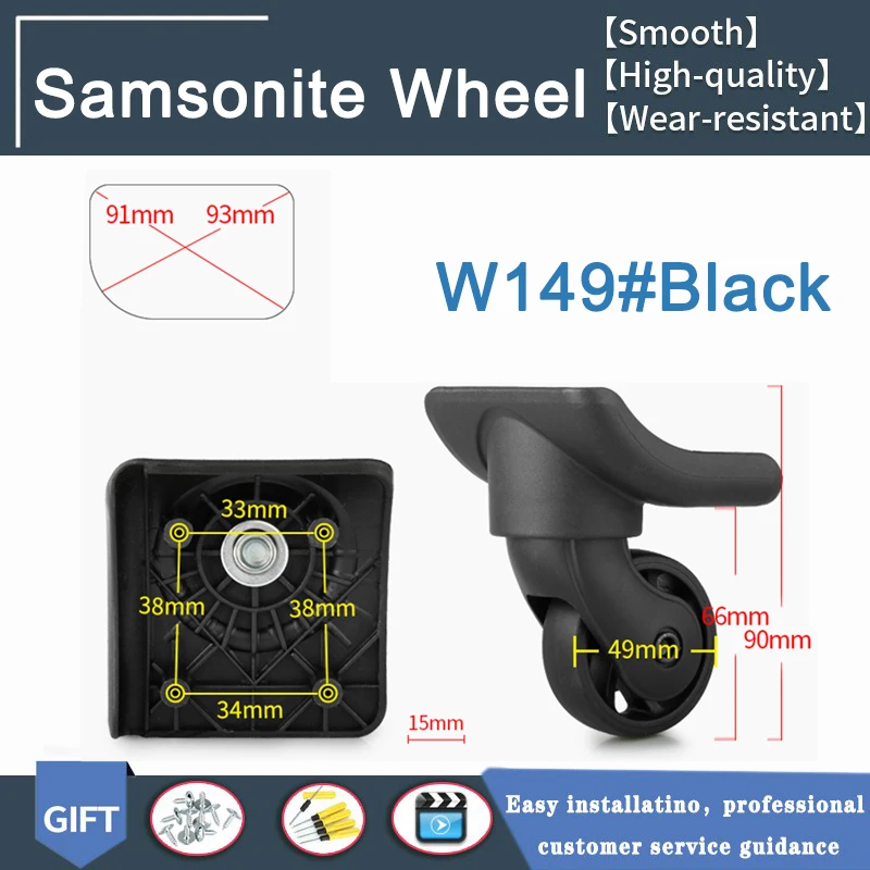 

Suitable For Samsonite 75T A86 A98 Luggage Wheel Trolley Case Universal Wheel Suitcase Accessories Repair Suitcase Roller