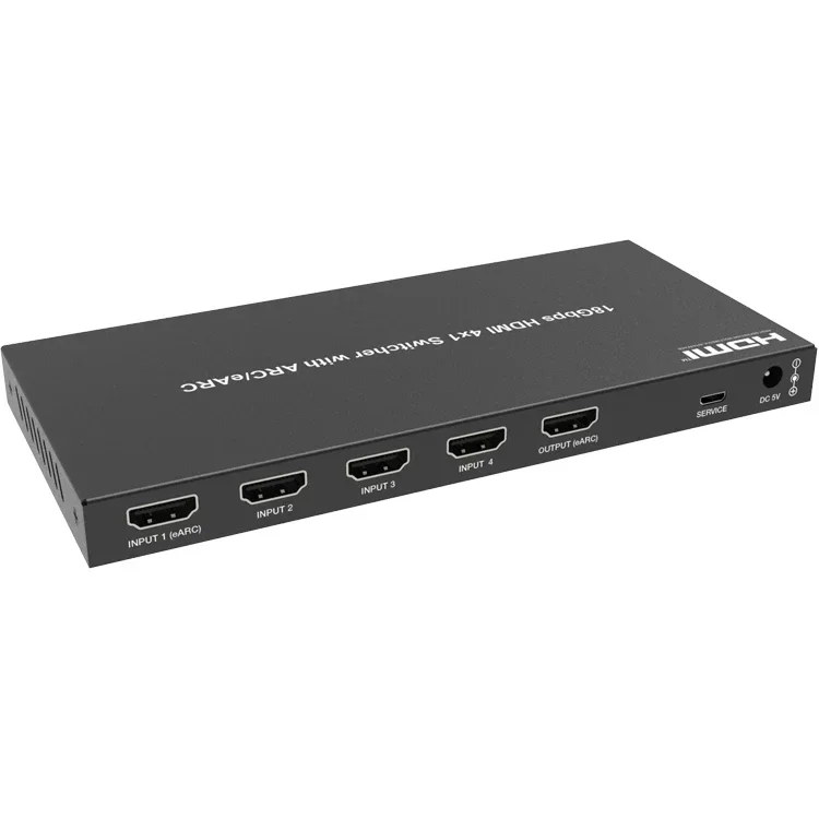 In stock In stock 18Gbps HDMI 4x1 Switcher  with ARC EARC Function hdmi Multiviewer Switch 4x1 Video Mixer Quad Seamless Switche