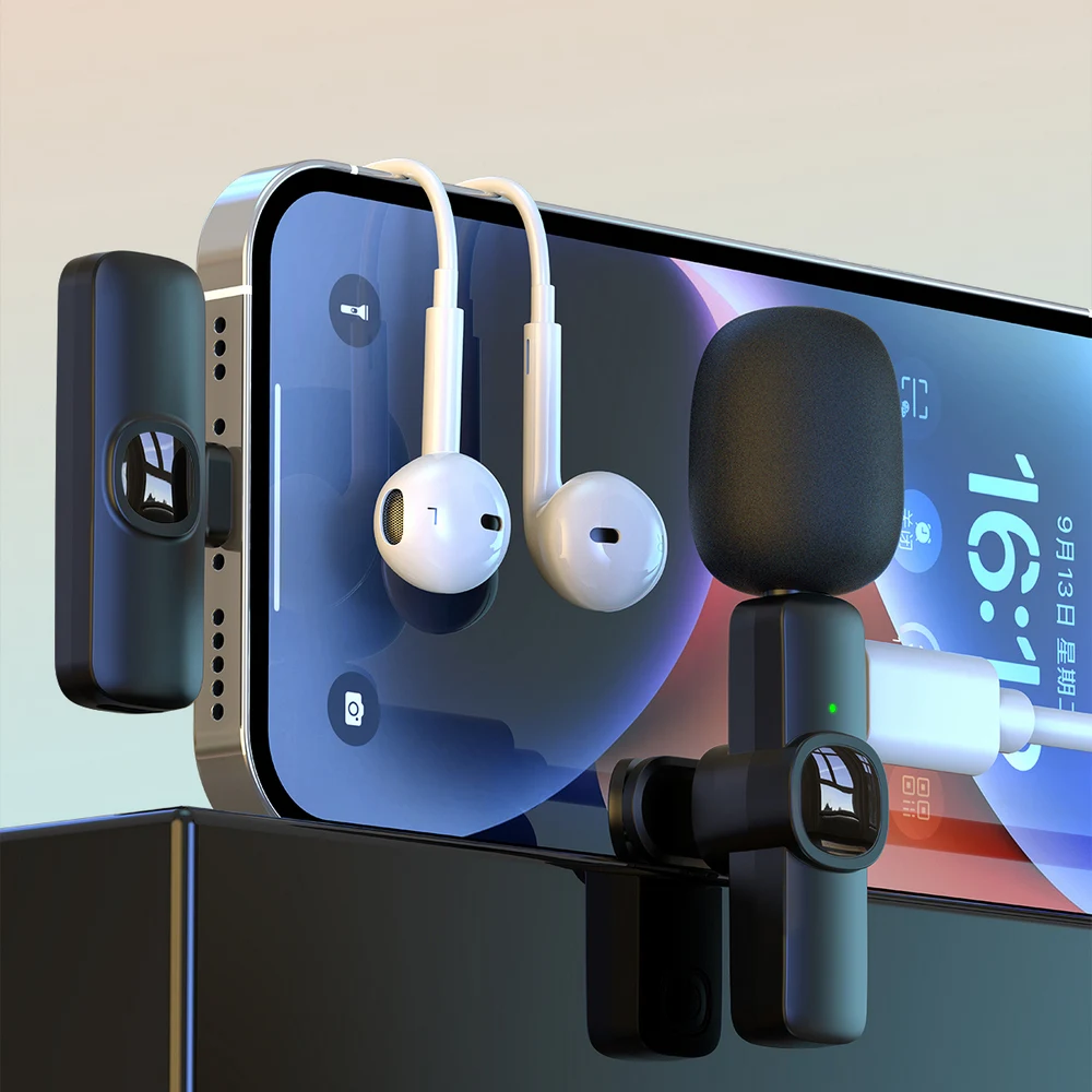 ميكروفون لاسلكي بياقة ، تسجيل الهاتف المحمول ، مشبك طوق Vlog ، ميكروفون صغير ، J 1-Pull ، راديوكين ، جديد