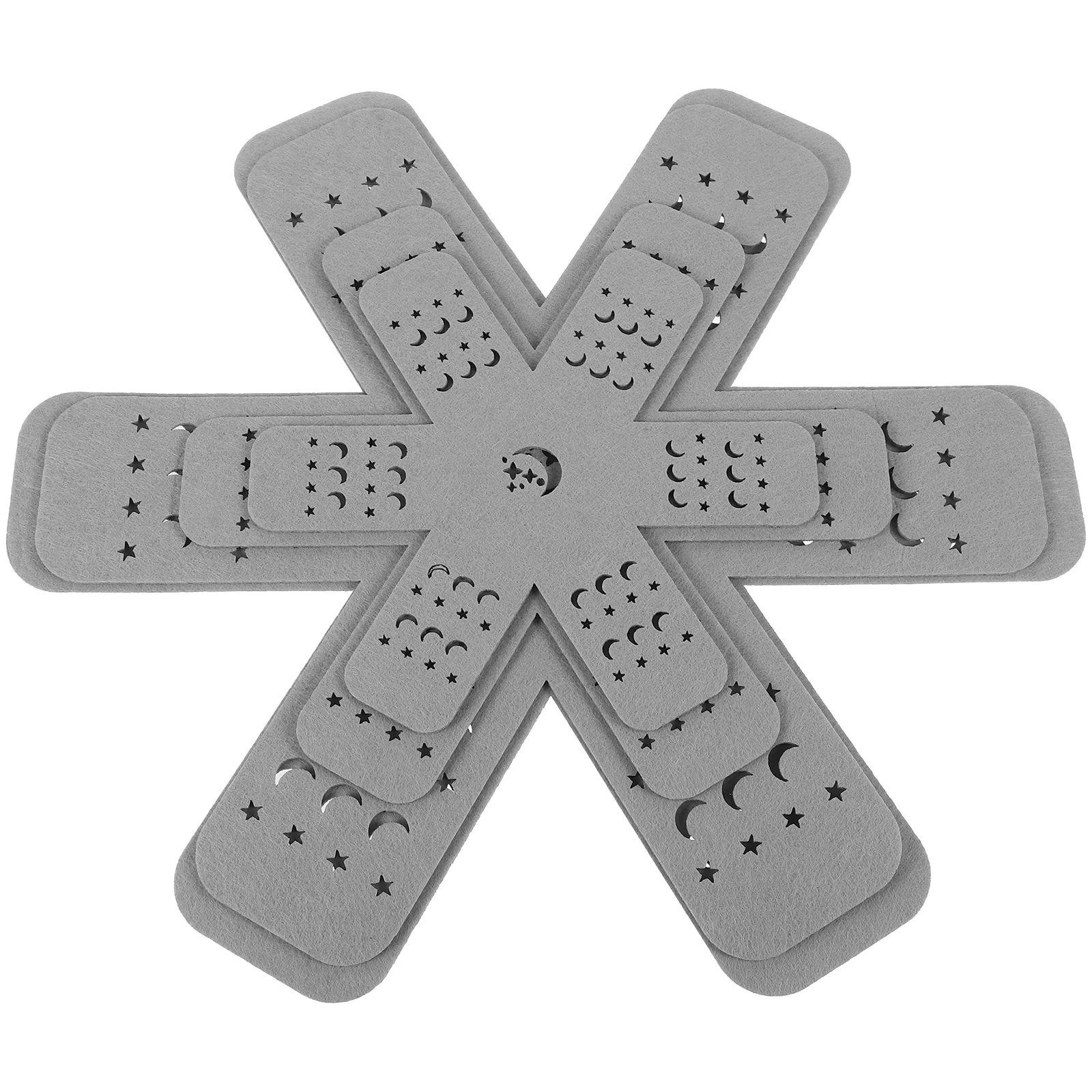 

12 Pcs Anti Slip Pad Nonwovens Pan Mat Placemat Hot Pot Holder Stackable Table Mat Cookware Griddle Trivet Insulating Kitchen