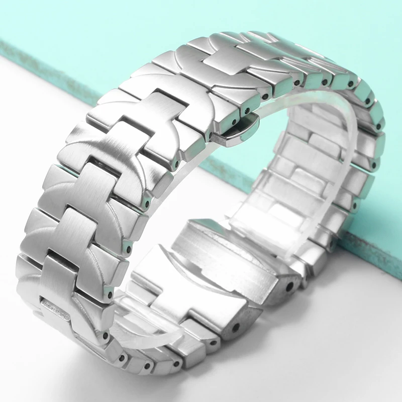 For Panerai Silver Black Curved Pattern Semen Sterculiae Lychnophorae 24 22mm Watchband Men Pam441/111/00448 Series Watchbands image 6