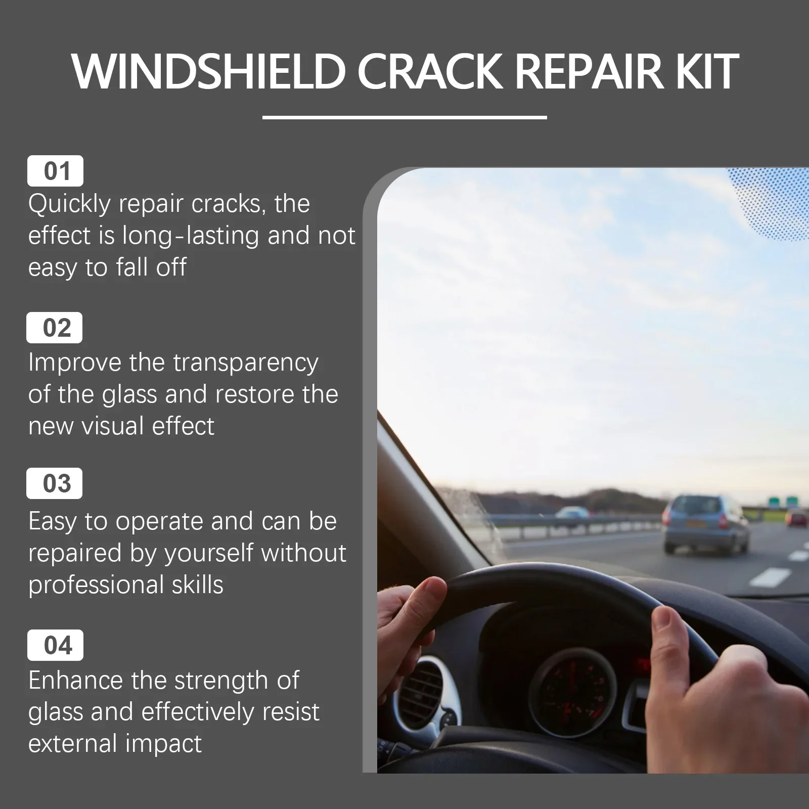 Car Glass Repair Fluid, Window Cracks Remover, Pára-brisa dianteiro automotivo, Nano Repair Fluid Kit para Cracks Scratches