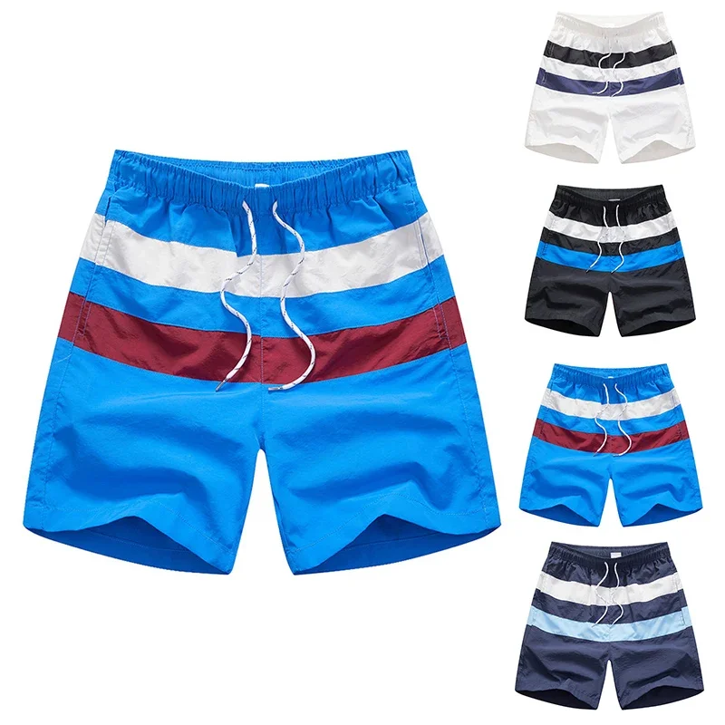 Summer Men Swimwear Gym Beach Shorts Swimming Trunks Male Swimsuit Quick Dry Surfing Sea Swim Shorts Men Gym Clothing Beachwear