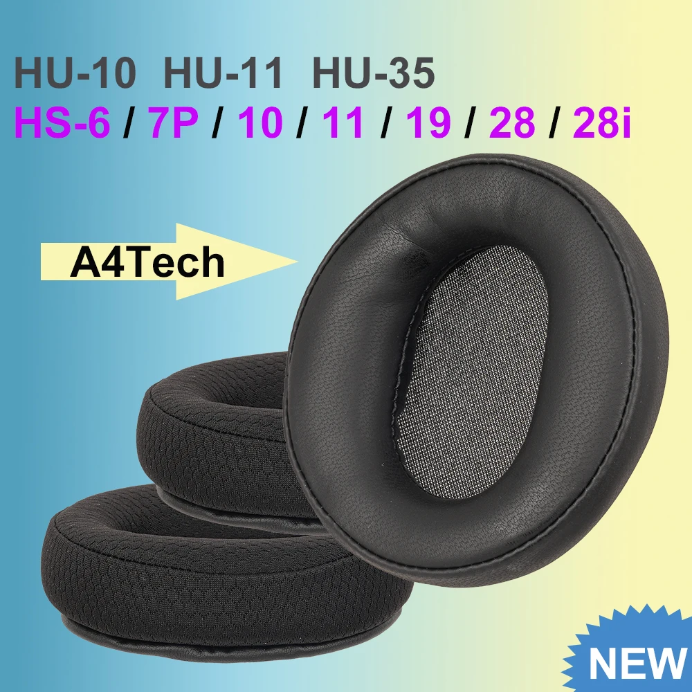 Atmungsaktive Mesh-Leder-Ohrpolster für A4Tech HU-10 / 11 / 35 Kopfhörer HS-6 / 7P / 10 / 11 / 19 / 28 / 28i Ersatz