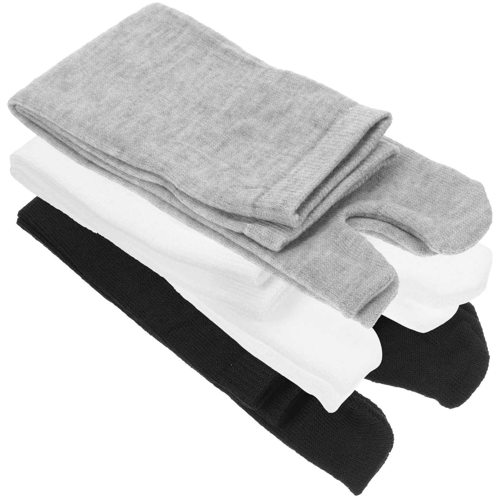 

3pcs 3 Pairs Mid-calf Tabi Socks 25 8cm Polyester Cotton Toe Socks Split Toe Thermal Men Women Ankle Sandals Stockings