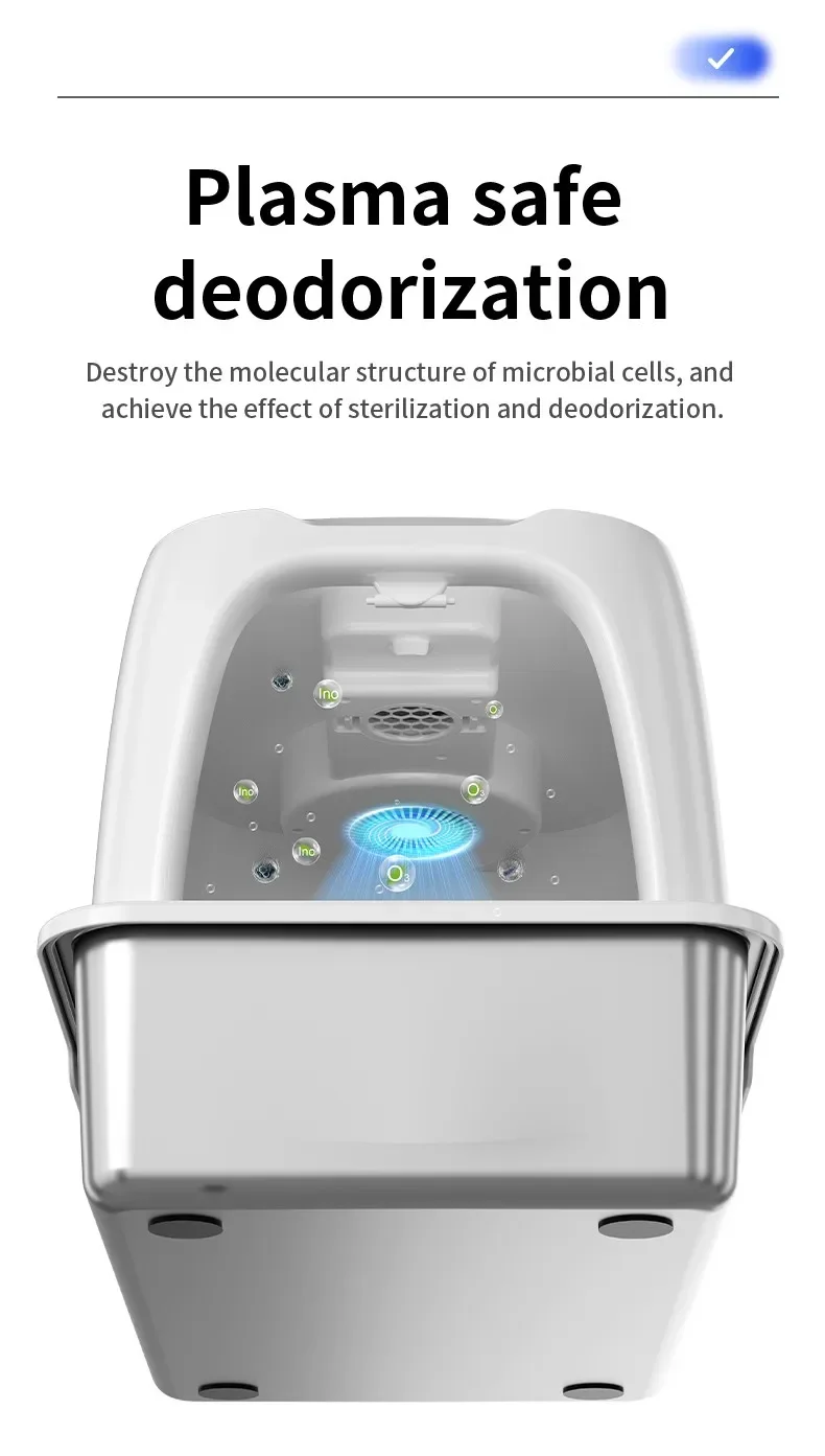 

-Hot Drop shipping Stainless Steel Enclosed Deodorant Cat Litter Tray For Large Cat