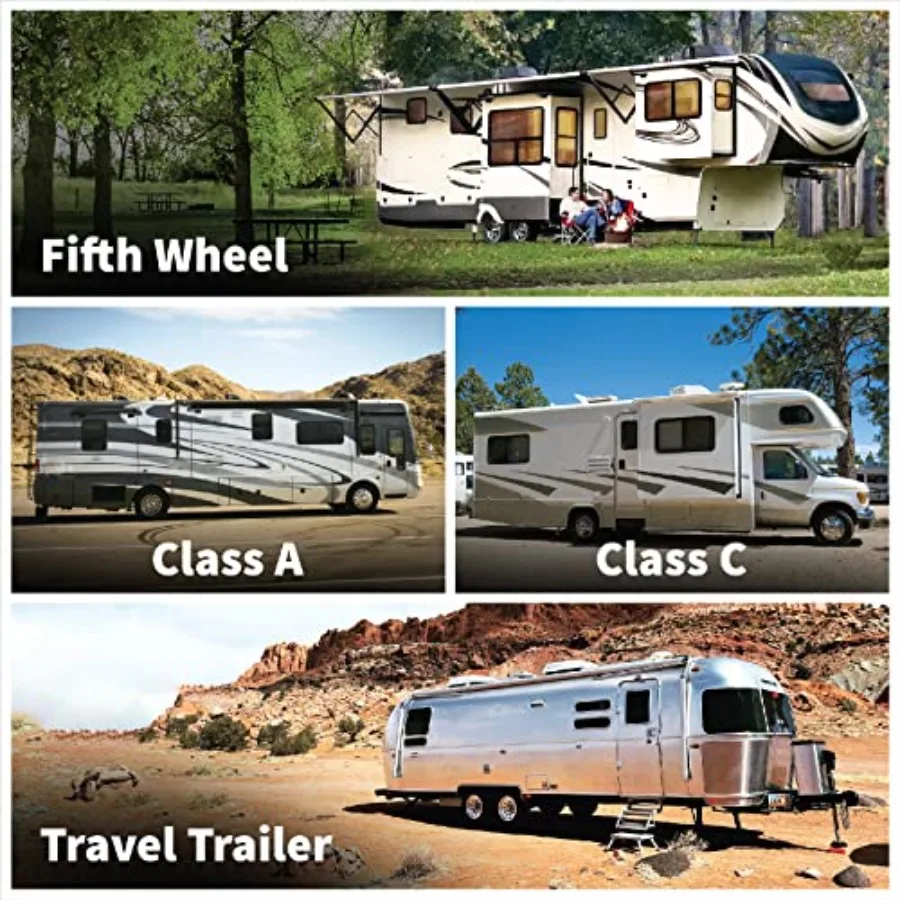 RV leveling system for outdoor use, rubber material, black color, adds 61 surface area for enhanced stability view 4