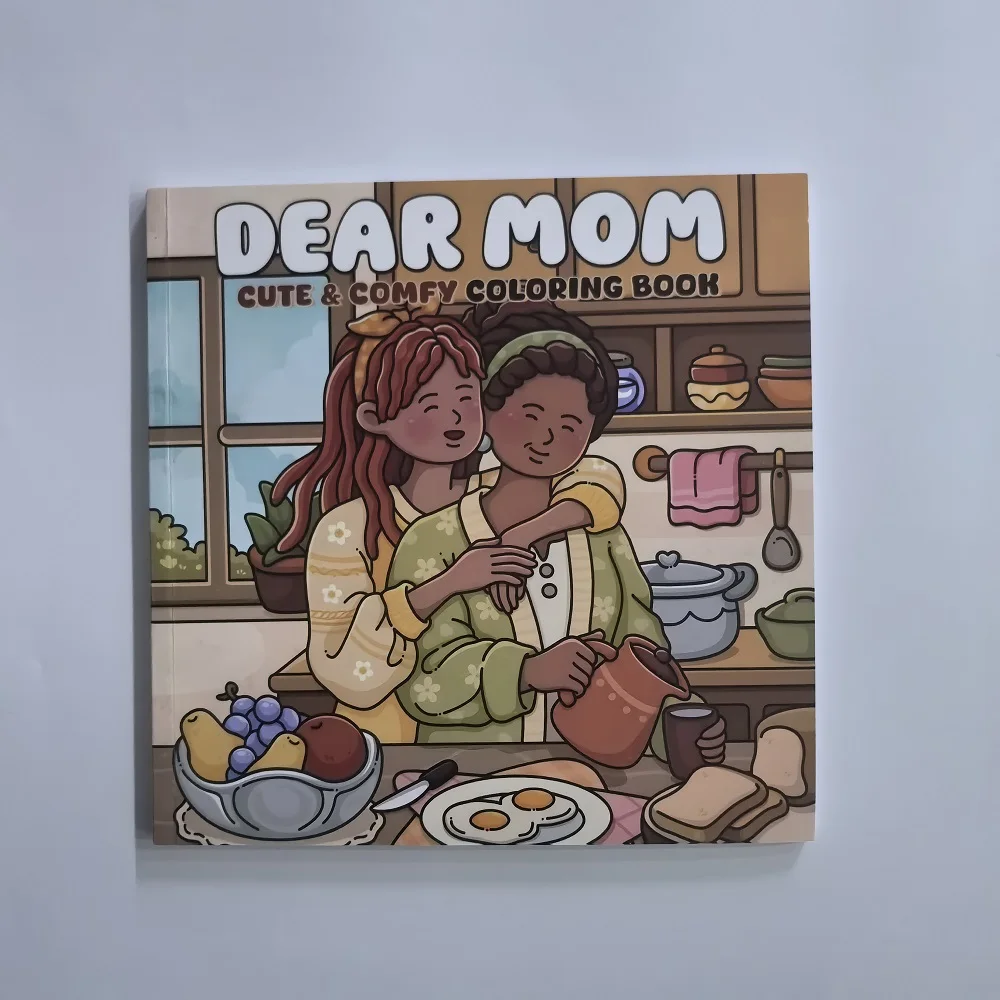 Dear Mom Cute & Comfy Coloring Book for Adults Cute Drawing Book Perfect Gift for Party and Birthday