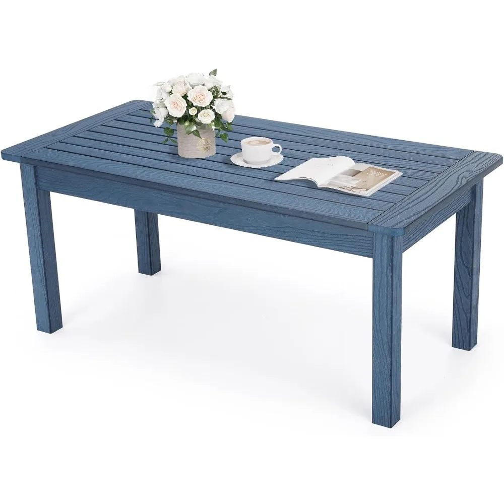 

Stoog Outdoor Coffee Table, All-weahter Patio Side Table for Outside, Backyard, Porch, Garden, Balcony & Living Room, Blue