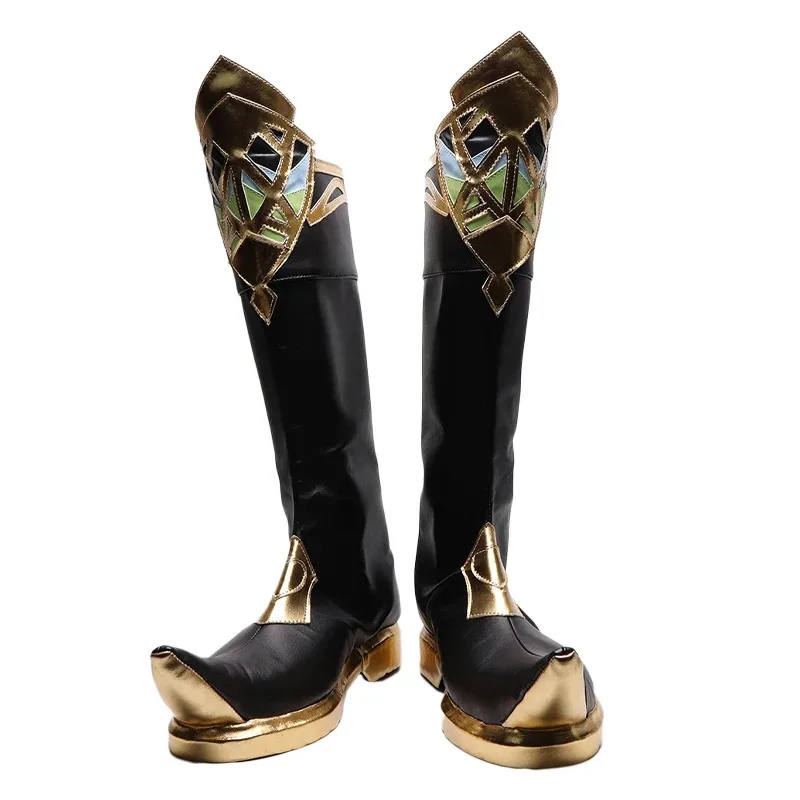 new-game-genshin-impact-cosplay-shoes-al-haitham-boots-halloween-accessories-custom-made