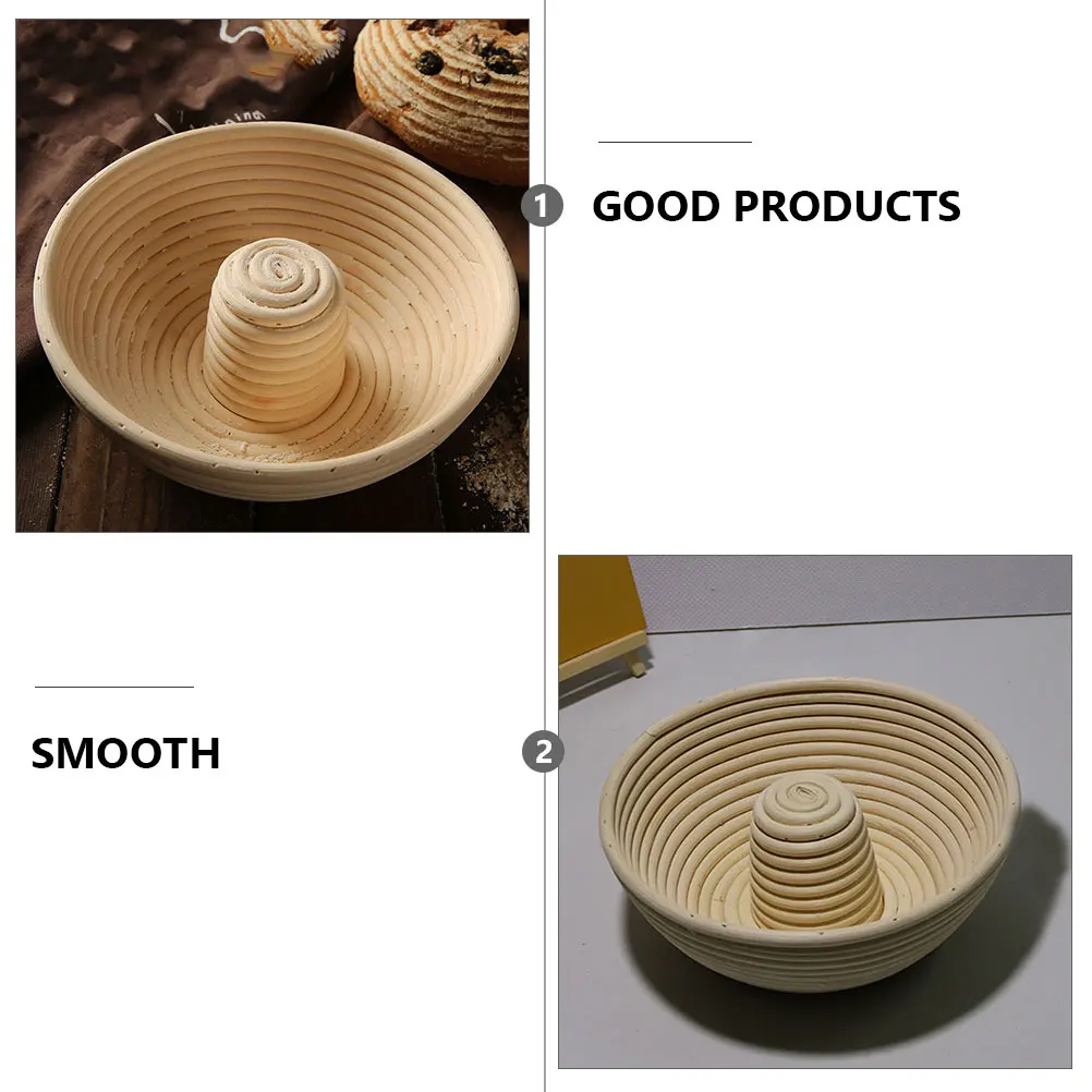 

Round 22x8cm Bread Proofing Basket Natural Rattan Fermentation Banneton Dough Rising Baking Tool Kitchen Accessories Reusable