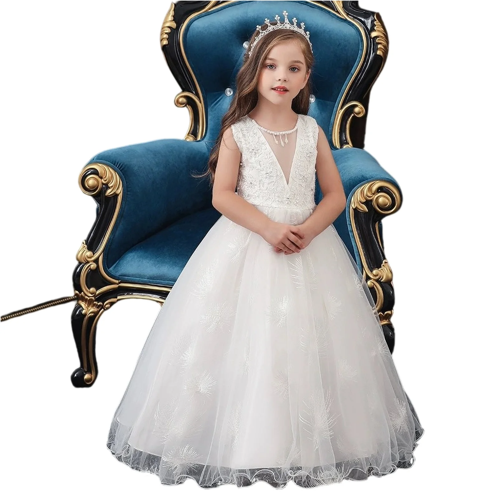 

Высококачественная выпускная одежда, нежное милое и милое детское свадебное платье, изысканное торжественное платье 2025 г.