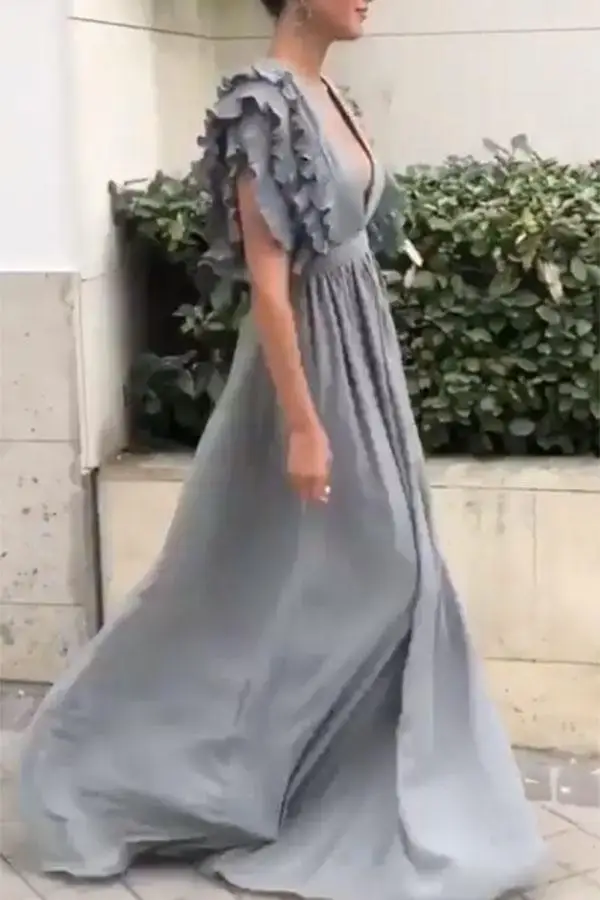 ثوب Low-N Dr مع Earlet Lace Sves للرقص مقاس كبير تنورة طويلة للسهرة ملابس نسائية Ele Wedding Dr