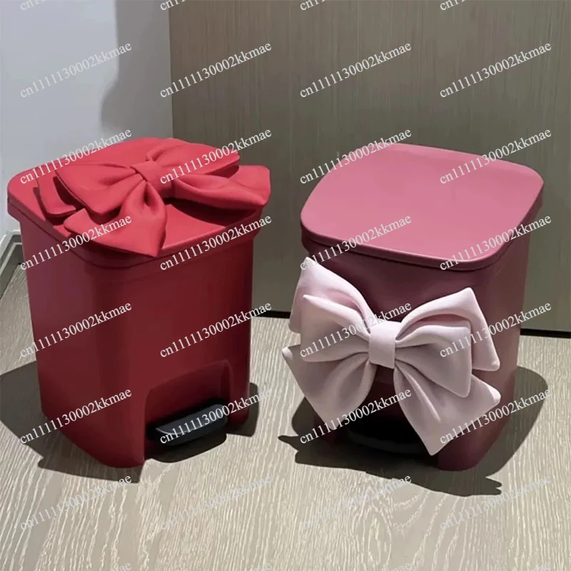 Bow Trash Can Household Trash Can Waste Basket In Narrow Spaces Floor Wastebasket Litter Bins For Living Room Bathroom Office