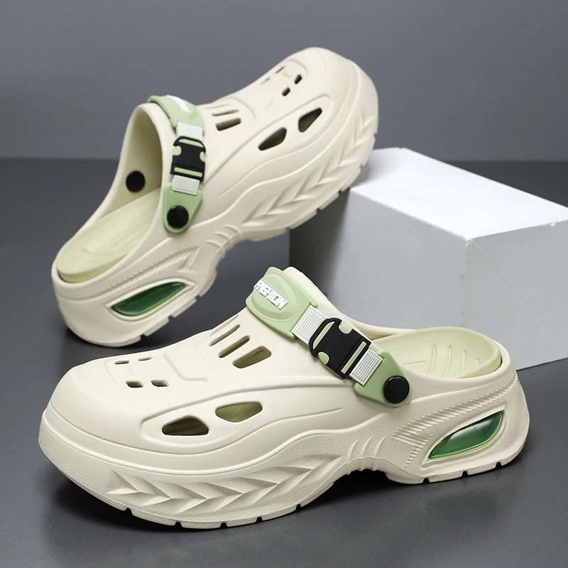 

Summer Men New Design Breathable Non Slip Clogs Slides Beach Garden Indoor Outdoor Comfort Casual Walking Sandal Footwear